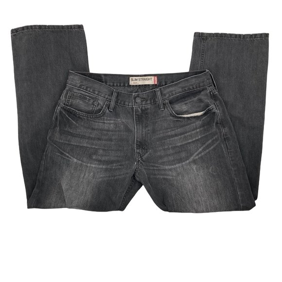 Levi's 514  Men's Charcoal Gray Slim Straight Leg Jeans - Picture 1 of 8